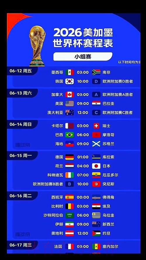 2026世界杯巴西凯恩比赛时间权威解读